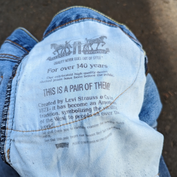 Levi's Men's Blue Straight Jeans - Picture 4 of 6